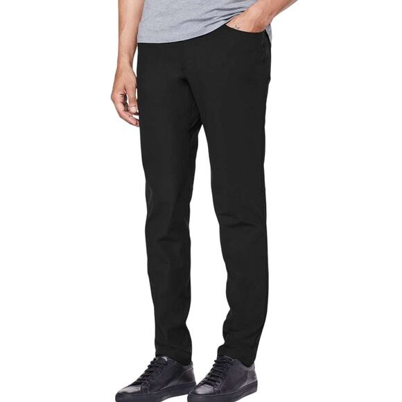 Lululemon ABC Slim Warpstreme Black Men's Pant 31 x 31 Excellent Used Condition - Picture 3 of 8